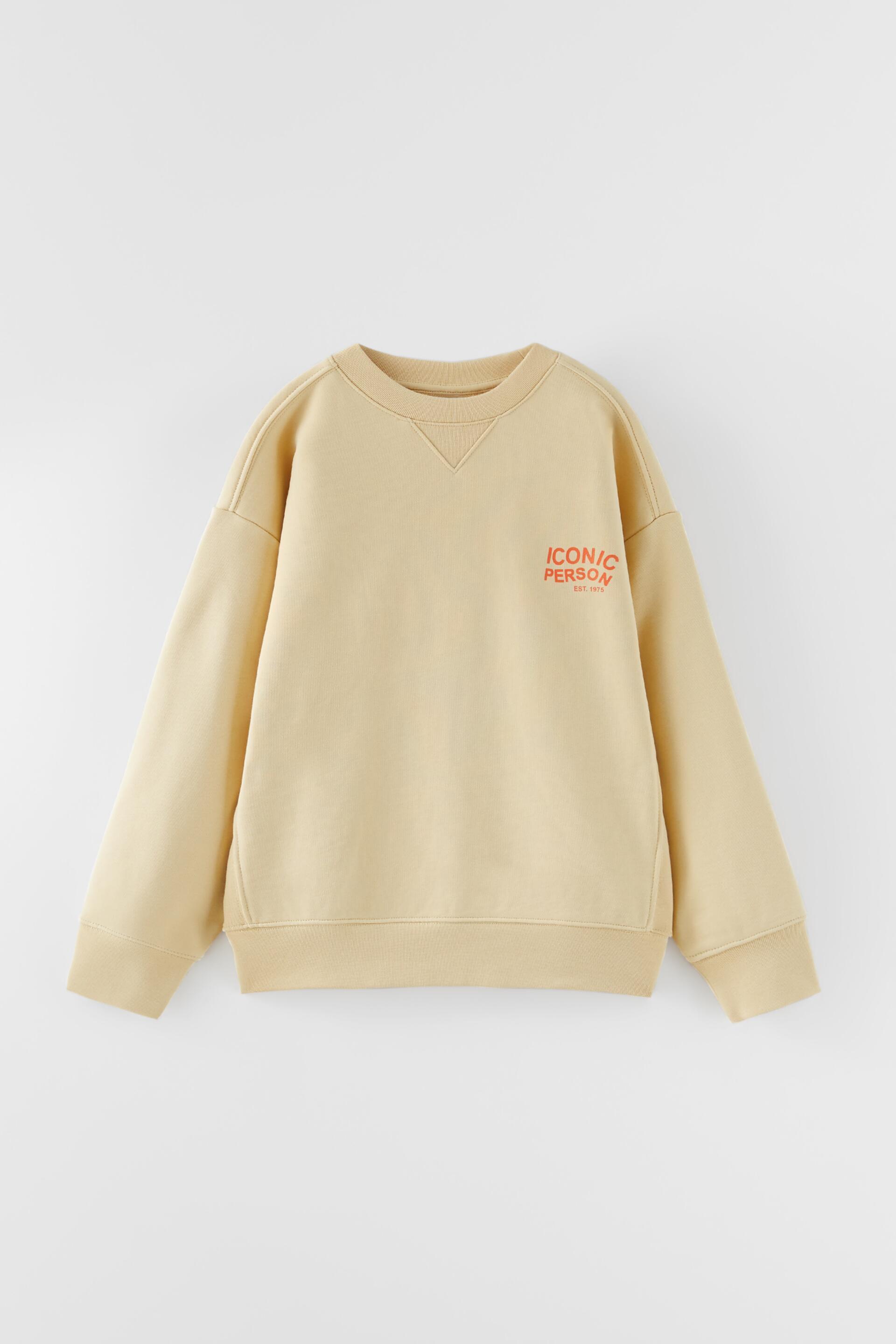 Zara yellow sweatshirt hotsell